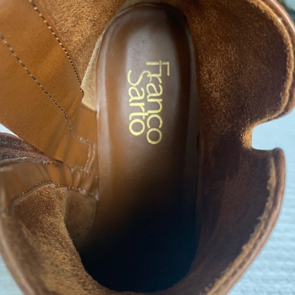 Franco Sarto brown leather ankle boots size 7.5 - Picture 8 of 9